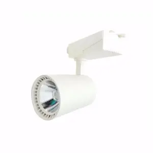 Spot LED sur Rail 30W 80° Monophasé BLANC - Blanc Chaud 2300K - 3500K