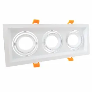Support Spot GU10 LED Encastrable Triple Projecteur