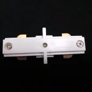 Connecteur Droit Rail Monophasé BLANC