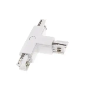Connecteur LED en T pour Rail Triphasé Blanc