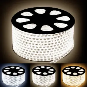 Ruban LED 50M 220V Recoupable 5050 IP65 60LED/m - Blanc Neutre 4000K - 5500K