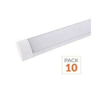 Réglette LED 150cm 60W - Pack de 10 - Blanc Neutre 4000K - 5500K