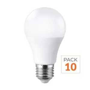 Ampoule LED E27 12W 220V A60 180° - Pack de 10 - Blanc Froid 6000K - 8000K