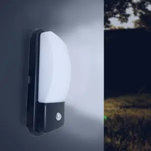 Applique Murale Noire Extérieure LED IP65 20W avec Détecteur de Mouvement - Blanc Froid 6000K - 8000K