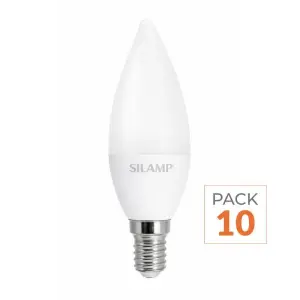 Pack de 10 - Ampoule LED E14 8W 220V C37 180° - Blanc Neutre 4000K - 5500K