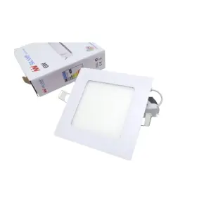 Spot LED Extra Plat Carré BLANC 6W - Blanc Froid 6000K - 8000K