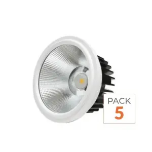 Pack de 5 - Ampoule LED 20W AR111 COB Rond - Blanc Neutre 4000K - 5500K