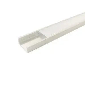 Profilé Aluminium 1m pour Ruban LED avec Couvercle Blanc Opaque