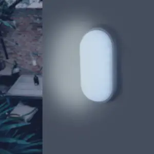 Applique LED Murale 20W Blanche Ovale IP65 - Blanc Neutre 4000K - 5500K