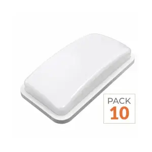 Pack de 10 - Applique LED Murale 20W Rectangulaire IP65 - Blanc Neutre 4000K - 5500K