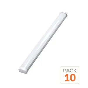 Réglette LED étanche 120cm 36W IP65 - Pack de 10 - Blanc Froid 6000K - 8000K