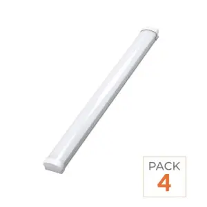 Réglette LED étanche 120cm 36W IP65 - Pack de 4 - Blanc Froid 6000K - 8000K