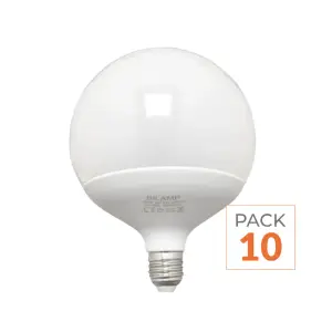 Ampoule LED E27 18W 220V G95 300° - Pack de 10 - Blanc Froid 6000K - 8000K