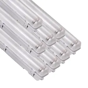 Réglette LED étanche double pour Tubes LED T8 120cm IP65 (boitier vide) - Pack de 8