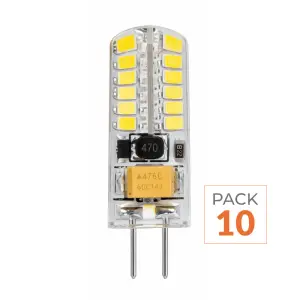 Ampoule LED G4 12V 3W SMD2835 24LED 360° - Pack de 10 - Blanc Chaud 2300K - 3500K