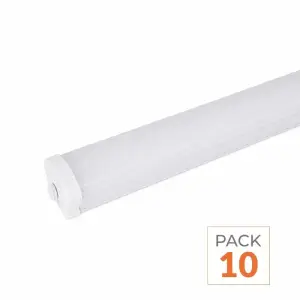 Pack de 10 - Réglette LED étanche 150cm 50W IP65 - Blanc Neutre 4000K - 5500K
