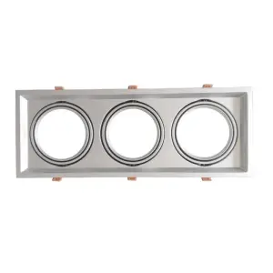 Support Triple Orientable INOX Encastrable pour Ampoules LED AR111