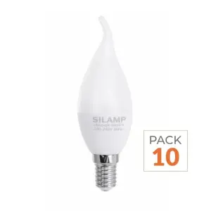 Ampoule LED E14 Flamme 8W 220V Ø38mm - Pack de 10 - Blanc Chaud 2300K - 3500K