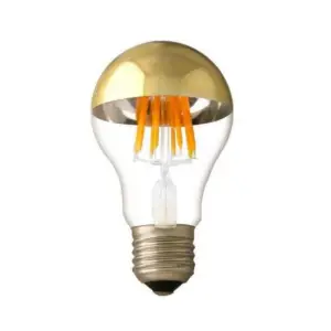 Ampoule LED E27 Filament 7W A60 Reflet Or - Blanc Chaud 2300K - 3500K