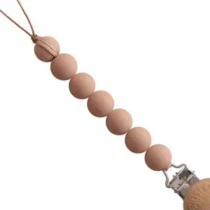 Attache sucette Halo Pale Taupe