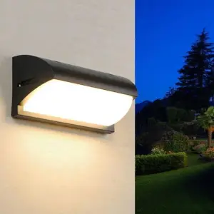 Applique Murale LED 30W Noire IP65 - Blanc Neutre 4000K - 5500K