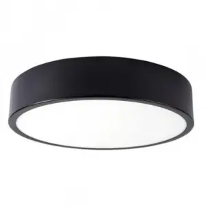 Plafonnier LED Noir 18W 25cm - Blanc Neutre 4000K - 5500K