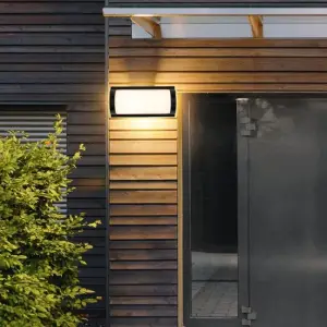 Applique Murale LED 20W Noire Rectangulaire IP65 - Blanc Froid 6000K - 8000K