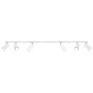 Plafonnier Spot Orientable Blanc pour 6 Ampoules GU10