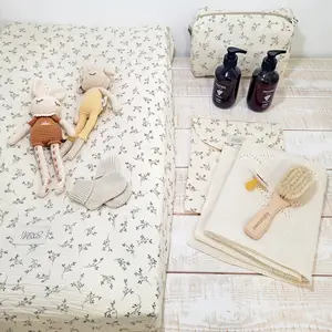 Housse de matelas à langer Olive Bloom (72 x 45 cm)