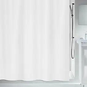 Rideau de douche L.240 x H.200 cm blanc en polyester Spirella Primo