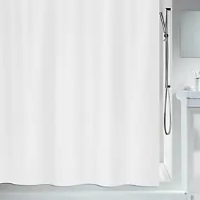 Rideau de douche L.120 x H.200 cm blanc en polyester Spirella Primo