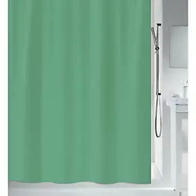 Rideau de douche L.180 x H.200 cm vert en polyester Spirella Primo