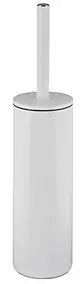 Brosse WC et support MSV Spirella Akira à poser en acier coloris blanc
