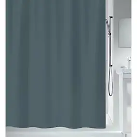 Rideau de douche L.180 x H.200 cm anthracite en polyester Spirella Primo