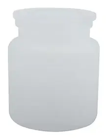 Boîte à coton avec couvercle en verre blanc, 0,6L, Yoko Misty Spirella