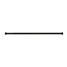 Barre de rideau de douche extensible 125/220 cm sans perçage, noir mat, Spirella Kreta
