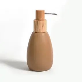 Distributeur de savon à visser cappuccino en polyrésine et ABS Spirella Sven