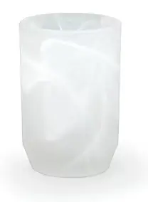 Gobelet de salle de bains en verre de quartz, blanc, Spirella Madison
