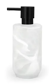 Distributeur de savon en verre de quartz, blanc, Spirella Madison