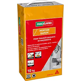 Mortier rapide gris 10 kg Parexlanko