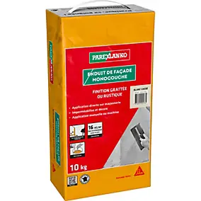 Enduit de façade monocouche blanc cassé 10 kg Parexlanko