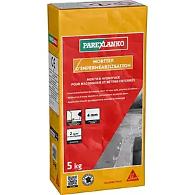 Mortier d'impérméabilisation Parexlanko couleur gris en sac de 5 kg