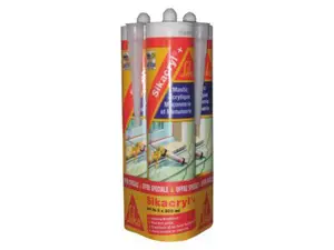 Lot de 3 cartouches mastic acrylique 300 ml
