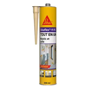 Mastic colle "Sikaflex" 11 FC+ beige - cartouche 300 ml