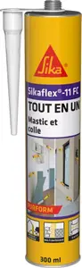 Mastic colle "Sikaflex" 11 FC+ blanc - cartouche 300 ml