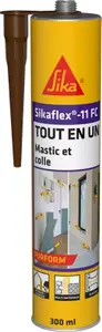 Mastic colle "Sikaflex"11 FC+ marron - cartouche 300 ml