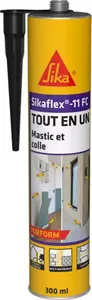 Mastic colle "Sikaflex" 11 FC+ noir - cartouche 300 ml