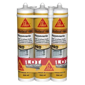 Lot de 3 mastic SikaSeal 184 maçonnerie blanc - 300 ml