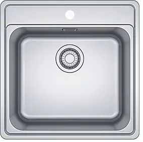 Évier à encastrer en inox 1 bac, L.51 x P.51 cm, Franke