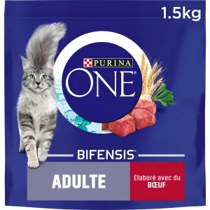PURINA ONE Croquettes au boeuf pour chat 1,5kg